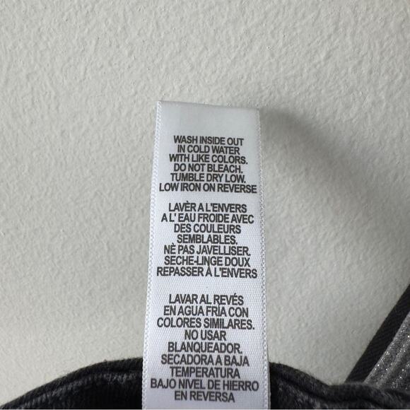 Good American Good Legs Black Skinny Jeans silver sparkle Side Stripes stretch 6 - Picture 12 of 13